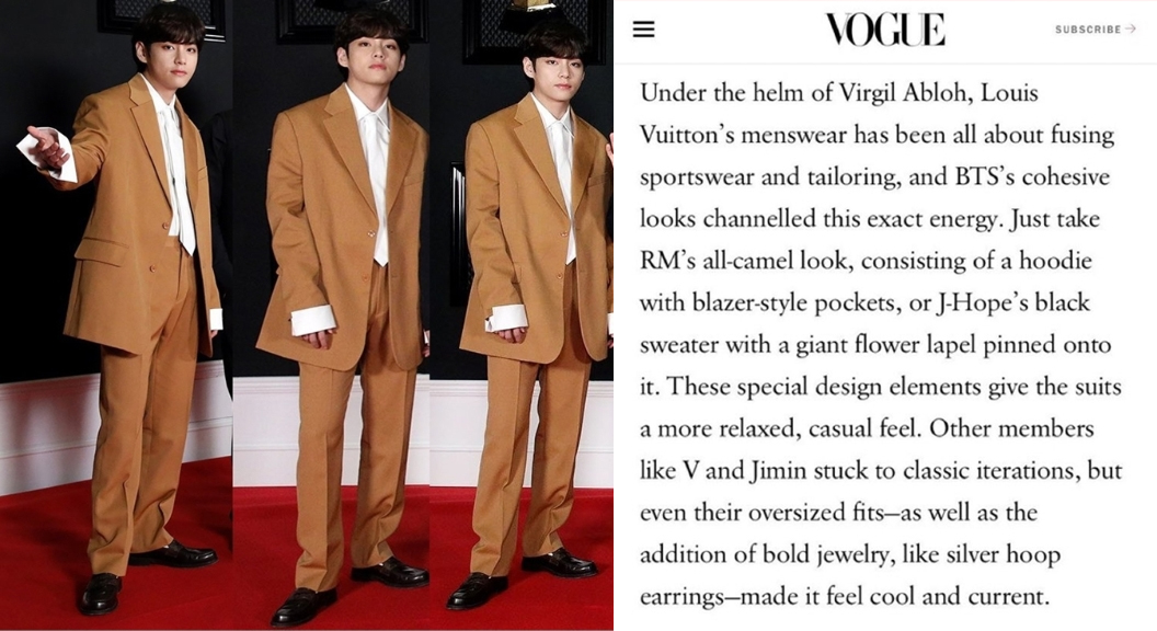 Chosun Online 朝鮮日報防弾少年団Vの優れたファッションセンスに「VOGUE」も注目…「まさに完璧」