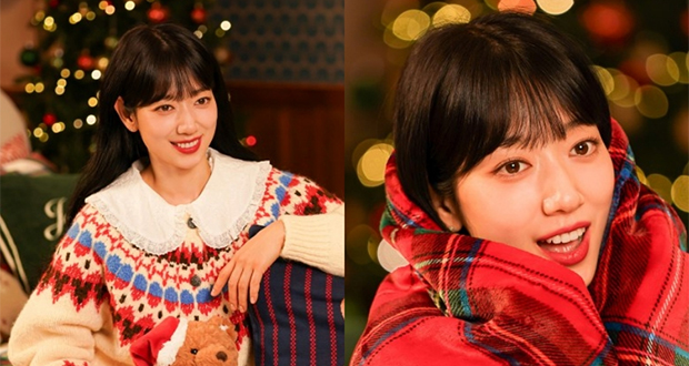 【フォト】パク・シネ、クリスマスの妖精に変身…グラビアのオフショット公開