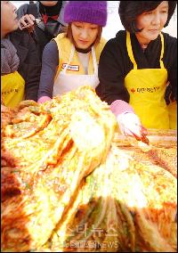 【フォト】パダ、キムチ漬けで大忙し