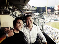 MLB:PSY&ソン・スンホン、韓国人対決を観戦