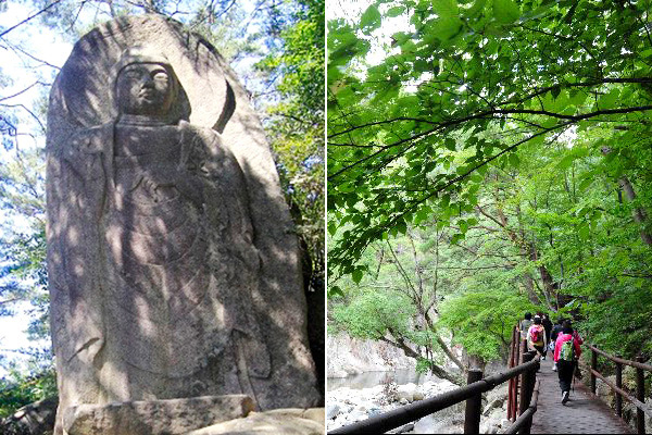 1200年ぶりに公開される仏像と、遊歩道「ソリキル」。