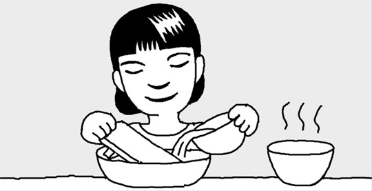 まな板の汚れにはコメのとぎ汁