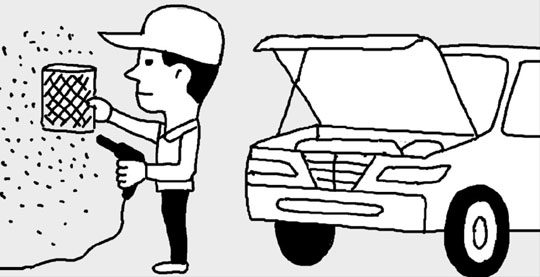 エアフィルター掃除で車の燃費アップ