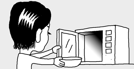 電子レンジの中をきれいにするには