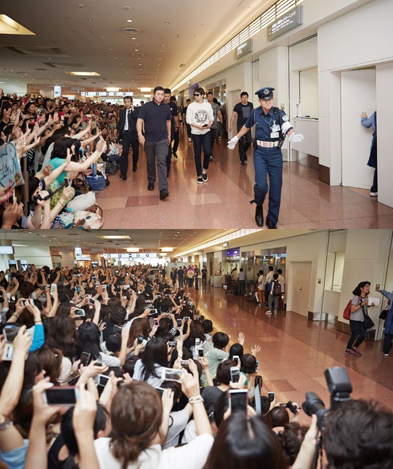 JYJユチョンが日本へ、ファン1000人が空港で出迎え