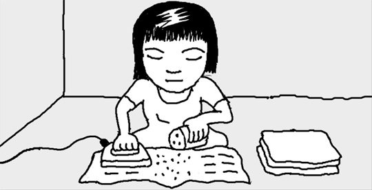 アイロンに化学繊維がくっついたら