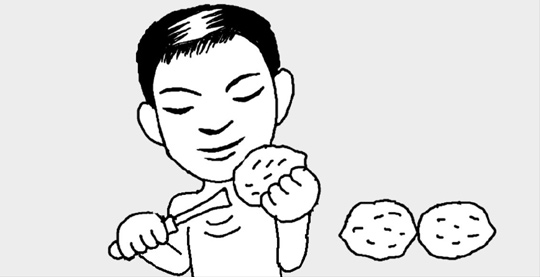 クルミの殻を割るには