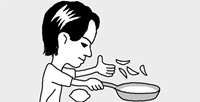 フライパンについたにおいを取るには