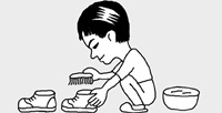 汚れたスニーカーは