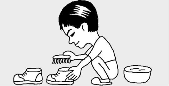 汚れたスニーカーは