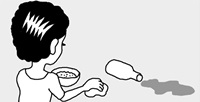 油をこぼしてしまったら