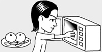 ミカンの皮で電子レンジ掃除
