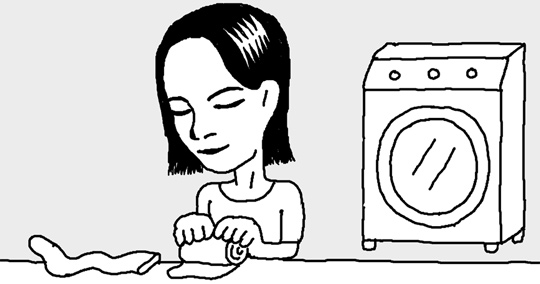 マフラーを洗濯する時は