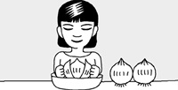 タマネギを切るとき涙が出ないように