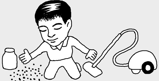 掃除機のホース内をきれいにするには