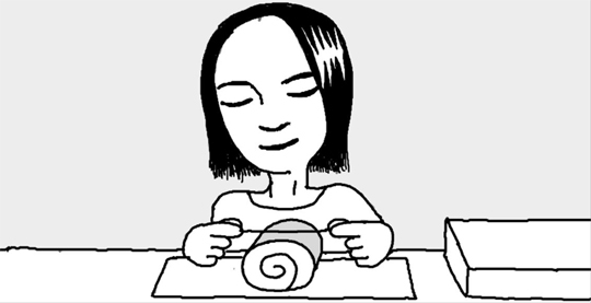 ロールケーキをきれいにカットするには