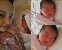 キム・ジウ出産、娘の写真公開