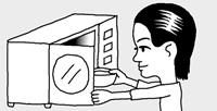 電子レンジの中をきれいにするには