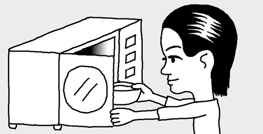 電子レンジの中をきれいにするには