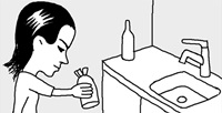 大根でシンクをきれいに