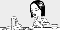 オレンジの皮と焼酎で台所掃除