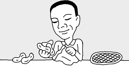 ピーナッツの薄皮を楽にむくには
