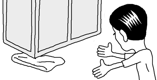 重い家具を動かすときは