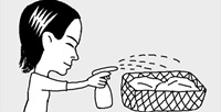 洗濯カゴの中もきれいに