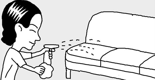 ソファーやカーペットのダニ退治には