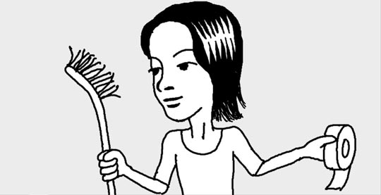 掃除用ブラシの毛先が広がってしまったら