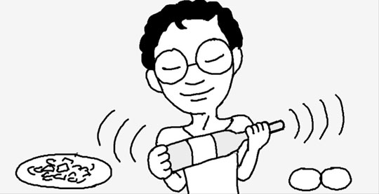 首が長い瓶を洗うときは