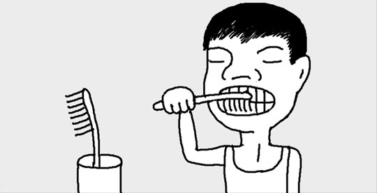歯ブラシは使用後、完全に乾かして