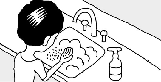 洗剤の泡を減らすには