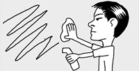 壁・床に付いたボールペン跡は