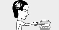 缶詰入りのハムがなかなか出ないときは