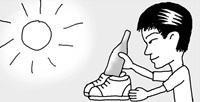 スニーカーを早く乾かすには