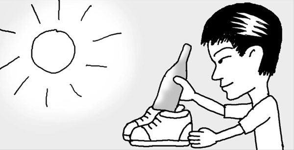スニーカーを早く乾かすには
