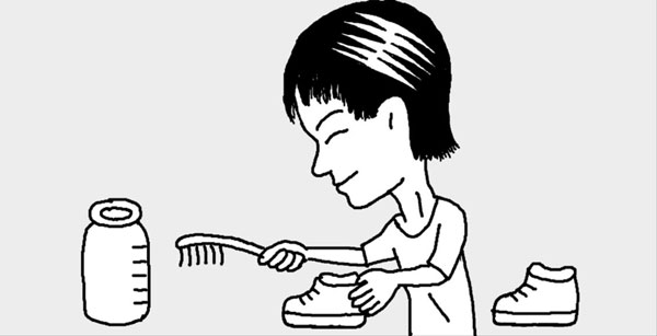 白いスニーカーが黒ずんだら
