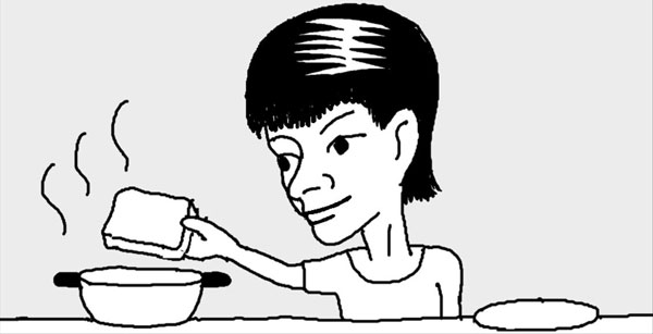 乾いて固くなったチーズは