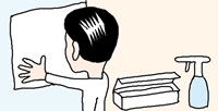 窓ふきを楽にきれいに