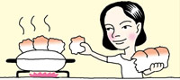 白菜や大根をゆでる時は