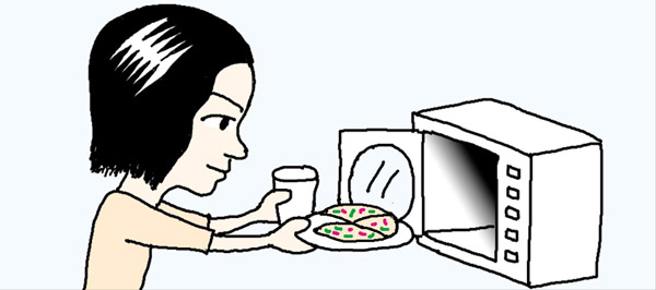 硬くなったピザを温め直す時は