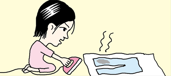 アイロンの跡を消すには