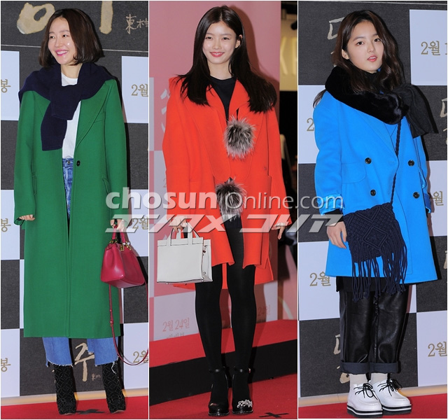 セレブファッション：女優たちのビビッドカラー冬コート