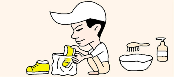 運動靴の頑固な汚れを楽に落とすには