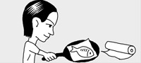 魚はホイルで包んで