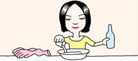ゴム手袋のにおいを取るには