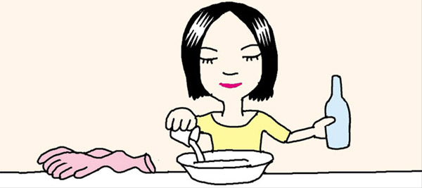 ゴム手袋のにおいを取るには