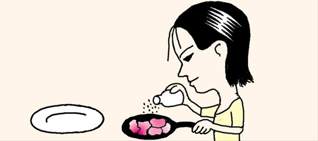 肉を焼く時は