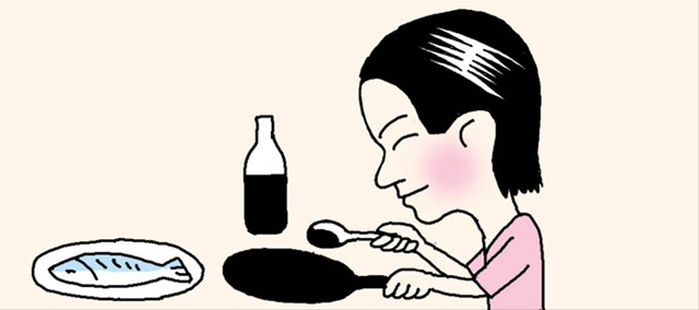 魚を焼いたフライパンのにおいには